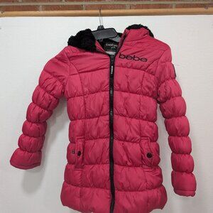 Girls' Pink Bebe Puffer Coat